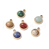 Natural Mixed Stone Charms STAS-H168-01G-1