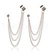 Stylish Iron Twisted Chains Ear Studs EJEW-PJE743-1