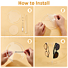 SUPERFINDINGS 2 Styles Rotatable Acrylic Eyeglasses Frame Riser Display Stands DIY-FH0007-49-3