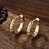 Sparkling Cubic Zirconia Huggie Hoop Earrings for Girl Women EJEW-H126-15G-4