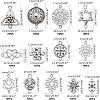Tibetan Style Alloy Links TIBEP-PH0004-76-WH-3