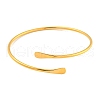Ion Plating(IP) 304 Stainless Steel Cuff Bangles BJEW-P331-10G-2