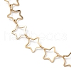 Ion Plating(IP) 304 Stainless Steel Star Link Chain Anklets for Men Women STAS-B039-14G-2
