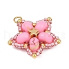 Handmade Glass Seed Beaded & Synthetic Dyed Imperial Jasper Beads Pendants PALLOY-MZ00752-03-4