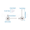 Craftdady Brass Ball Post Stud Earring Findings KK-CD0001-04-9