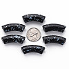 Opaque Spray Painted Acrylic Beads MACR-S372-001F-B01-3