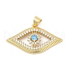 Brass Micro Pave Cubic Zirconia Pendants KK-U058-16G-1