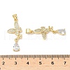 Brass Micro Pave Cubic Zirconia Pendants KK-Q068-07G-3