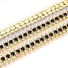 Iron Rhinestone Cup Chains CH-T006-04G-06-1