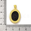 Natural Black Lip Shell Carved Angel Pendants KK-D537-07G-02-3