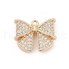 Brass Micro Pave Cubic Zirconia Pendants KK-U051-04G-01-1