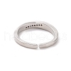 Clear Cubic Zirconia Open Cuff Ring RJEW-H127-05P-3