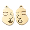 Ion Plating(IP) 304 Stainless Steel Pendants STAS-P276-01B-G-2