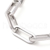 304 Stainless Steel Paperclip Chain Bracelet for Men Women BJEW-E031-04P-01-2