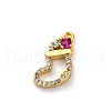 Christmas Series Brass Micro Pave Cubic Zirconia Pendants KK-Q010-01G-01B-1