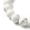 Natural Howlite Stretch Bracelets Set for Girl Women BJEW-JB06805-03-10