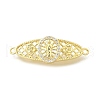 Brass Pave Cubic Zirconia Religion Connector Charms KK-Q066-16A-G-1