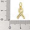 Rack Plating Brass Micro Pave Cubic Zirconia Pendants KK-K392-46G-3