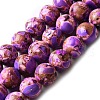 Dyed Natural Magnesite Beads Strands G-L617-D01-8mm-03-2
