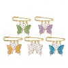 Butterfly & Flower Charm Alloy Enamel Brooches for Women JEWB-BR00144-1