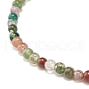 Mini Natural Indian Agate Beaded Stretch Bracelets BJEW-JB07669-04-5
