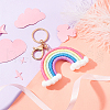 Handmade Woven Cotton Keychain KEYC-WH0034-18B-5