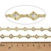 Brass Glass Rhombus Link Chains CHC-R001-05G-04-3