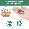 ARRICRAFT 240Pcs 8 Colors Synthetic Malachite Beads G-AR0004-25-6