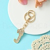Golden Alloy Rhinestone Keychain KEYC-YW00105-10-1