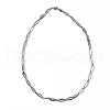 304 Stainless Steel Oval Link Chain Necklace for Men Women NJEW-P272-01P-1
