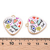 Printed Alloy Pendants ENAM-N056-209E-3