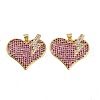 Brass Micro Pave Cubic Zirconia Pendants KK-S526-31G-1