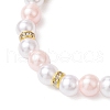 3Pcs 3 Colors ABS Plastic Imitation Pearl Beads Stretch Bracelets BJEW-JB11778-3