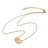 Brass Micro Pave Cubic Zirconia Star Oval Pendant Necklaces NJEW-R018-04G-01-4