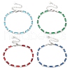 304 Stainless Steel Rhinestone Cup Link Bracelets for Women BJEW-F488-20P-2