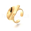 Irregular Geometric 304 Stainless Steel Open Cuff Rings for Women RJEW-R012-02G-2