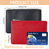 CRASPIRE 2Pcs 2 Colors Litchi Print PU Leather Zip Pouches ABAG-CP0001-08B-2