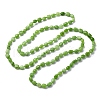 Natural Dyed Malaysia Jade Tumble Stone Nuggets Beaded Long Necklaces for Women NJEW-F340-A07-2