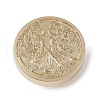 Golden Tone Wax Seal Brass Stamp Head DIY-B079-02G-22-1
