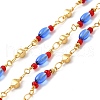 Handmade Oval Glass Beaded Chains CHC-M024-12G-1