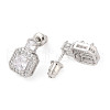 Rack Plating Brass Micro Pave Cubic Zirconia Stud Earrings EJEW-I304-11P-08-2