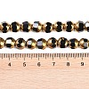 Electroplate Glass Beads Strands X-EGLA-Q128-04A-FP06-4