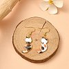 Rack Plating Alloy Enamel Pendants ENAM-YW0003-70-5