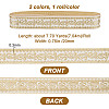 GOMAKERER 2 Rolls 2 Colors Ethnic Style Embroidery Flower Polyester Ribbons EJEW-GO0001-02-2