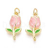 Brass Enamel Pendants KK-N268-85G-1