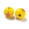 Natural Wood European Beads WOOD-S059-01N-1
