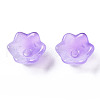 Transparent Two Tone Spray Painted Glass Beads GLAA-Q089-002B-004-3