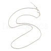 Adjustable Slider Brass Cable Chain Necklaces for Men Women NJEW-G160-13S-1-1