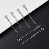 DICOSMETIC 20Pcs 304 Stainless Steel Curb Chain Extender STAS-DC0013-97-4