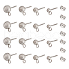 Unicraftale 40Pcs 4 Size 304 Stainless Steel Stud Earring Findings STAS-UN0044-43-1